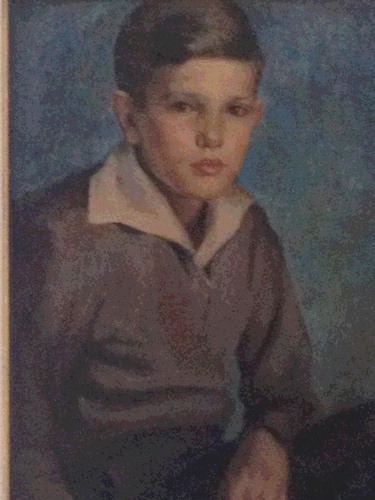 Figure 2. Bill Evitt at about nine years old, painted in oils by his mother, Elsa Evitt, around 1933. The image is reproduced with the approval of the Evitt family.