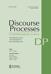 Cover image for Discourse Processes, Volume 57, Issue 8, 2020