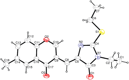 Figure 3.  The molecular structure and atomic labeling scheme of compound Vc.