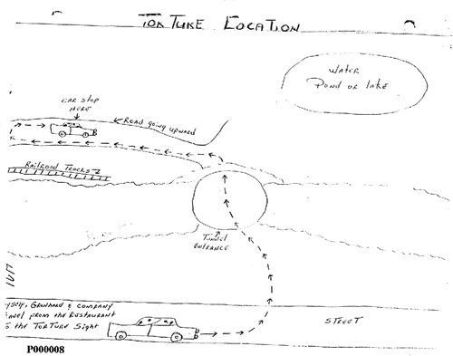 Figure 3. Darrell Cannon's sketch of torture location. Source: Cannon (Citation1985). Used with permission.