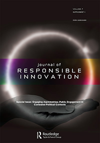 Cover image for Journal of Responsible Innovation, Volume 7, Issue sup1, 2020