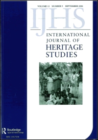 Cover image for International Journal of Heritage Studies, Volume 25, Issue 1, 2019