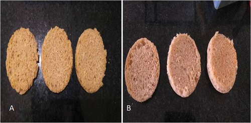 Figure 4. a and b: crumb structure after the treatment with enzymes: (1) control, (2) dough with cellulase, and (3) dough with cellulase + amylase.