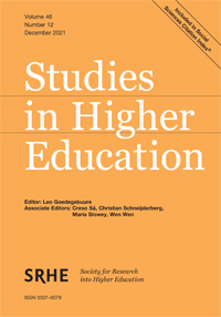Cover image for Studies in Higher Education, Volume 46, Issue 12, 2021