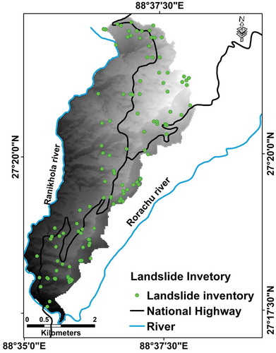 Figure 6. Landslide inventory map of the study area.
