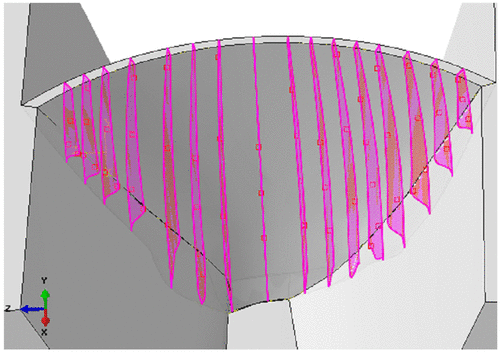 Figure 8. Dez Dam subdivisions separated by contraction joints.