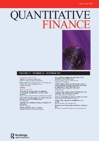 Cover image for Quantitative Finance, Volume 17, Issue 10, 2017