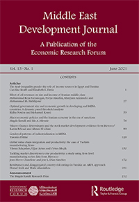 Cover image for Middle East Development Journal, Volume 13, Issue 1, 2021