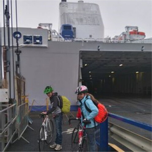 Figure 6. Natalie and Tom boarding the ferry in Plymouth port.Source: Authors.