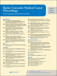 Cover image for Baylor University Medical Center Proceedings, Volume 30, Issue 4, 2017