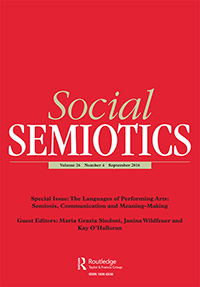 Cover image for Social Semiotics, Volume 26, Issue 4, 2016