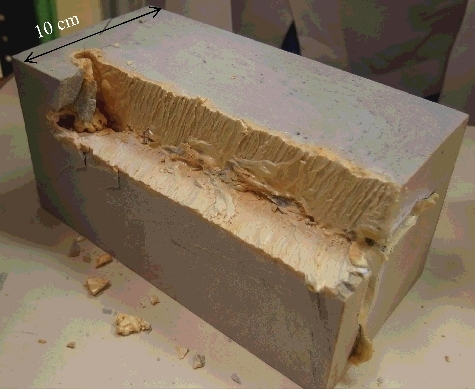 Figure 4. Laser-cut fused-cast zirconia brick.