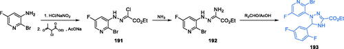 Scheme 39. Synthesis of trisubstituted 1,2,4-triazole as a potential inhibitor of GlcN-6-P synthase, according to Krishna et al.Citation129