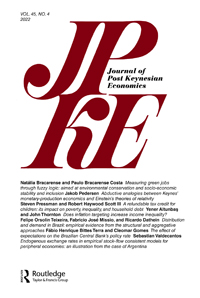 Cover image for Journal of Post Keynesian Economics, Volume 45, Issue 4, 2022