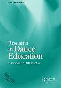 Cover image for Research in Dance Education, Volume 21, Issue 3, 2020