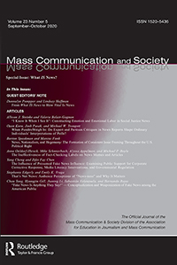 Cover image for Mass Communication and Society, Volume 23, Issue 5, 2020