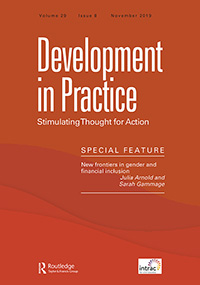 Cover image for Development in Practice, Volume 29, Issue 8, 2019