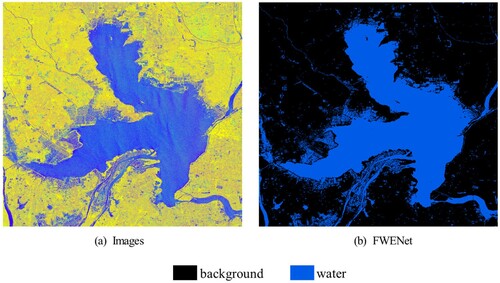 Figure 12. The water body extraction result of FWENet in Hongze Lake.