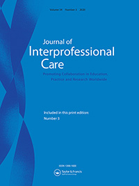 Cover image for Journal of Interprofessional Care, Volume 34, Issue 3, 2020
