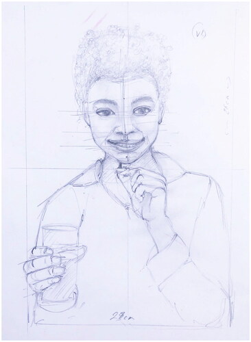 Figure 3. Initial sketching. One of a series of pencil sketches used to formulate ideas. Illustration by Joanna Butler.