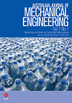Cover image for Australian Journal of Mechanical Engineering, Volume 7, Issue 1, 2009