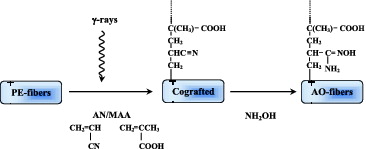 Figure 1. Preparation of amidoxime fibers.