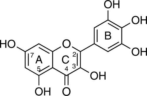 Figure 1. Structure of myricetin.