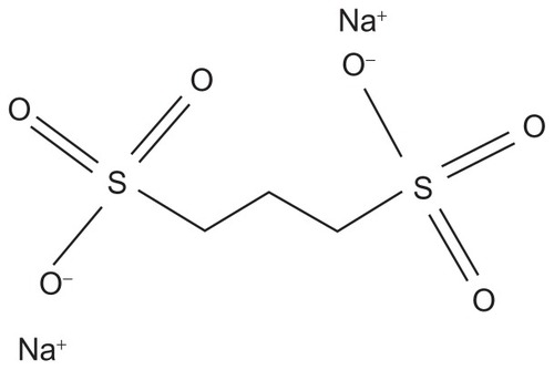 Figure 2 The chemical structure of 1,3 propanedisulfonic acid disodium salt.