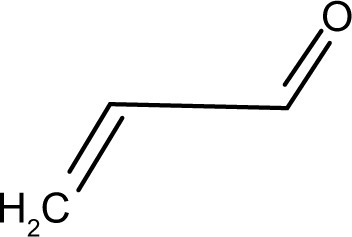 Figure 3 Acrolein is a reactive oxygen species implicated in secondary injury after spinal cord injury. The pi-bond reacts with proteins and lipids, altering the function of proteins or causing lipid peroxidation. The carbonyl of acrolein is still free for other reactions, such as those used for scavenging.