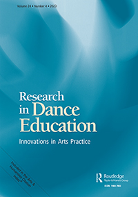 Cover image for Research in Dance Education, Volume 24, Issue 4, 2023