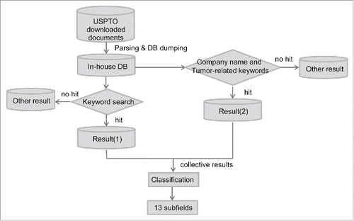 Figure 9. The identification process of cancer immunotherapy-related patents.