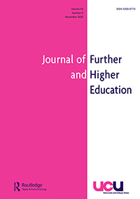 Cover image for Journal of Further and Higher Education, Volume 44, Issue 9, 2020