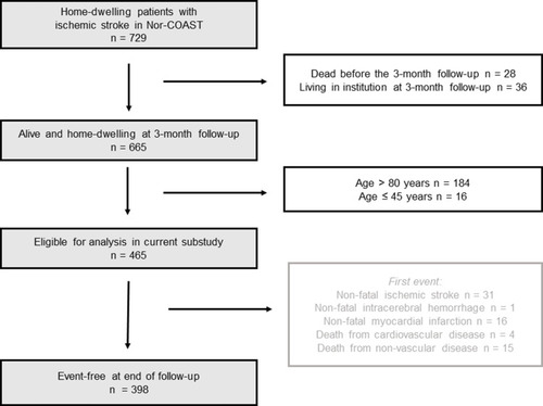 Figure 1 Flowchart of inclusion and exclusion of patients.