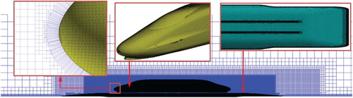 Figure 7. Spatial and surface distributions of mesh in different regions.