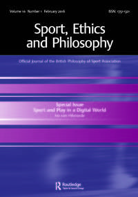 Cover image for Sport, Ethics and Philosophy, Volume 10, Issue 1, 2016