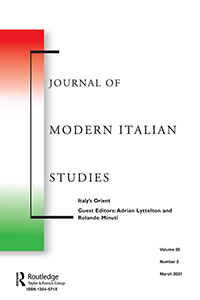 Cover image for Journal of Modern Italian Studies, Volume 26, Issue 2, 2021
