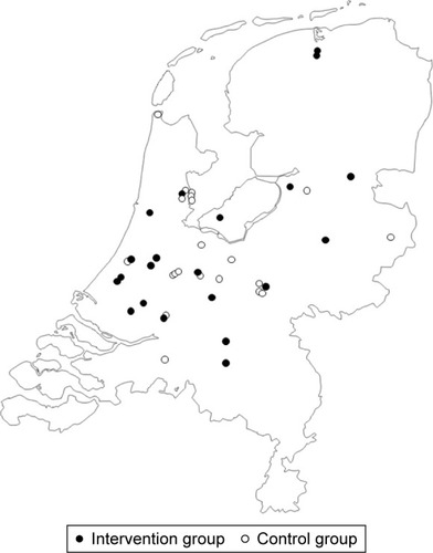 Figure 2 The ADAPT study locations in the Netherlands.