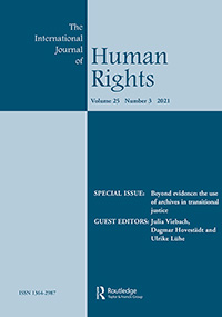 Cover image for The International Journal of Human Rights, Volume 25, Issue 3, 2021
