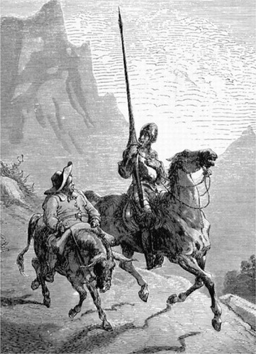 Gustave Doré, Don Quijote de La Mancha and Sancho Panza (1863).Public Domain.