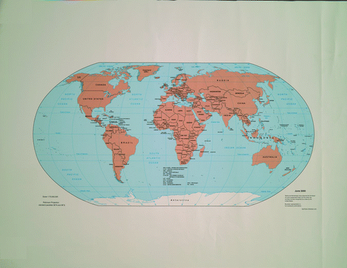 Figure 10 Political world map by the Central Intelligence Agency (2000).