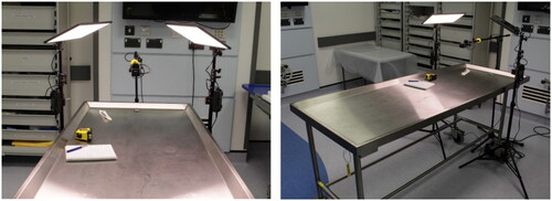 Figure 1. Representation of the set-up used to record time-lapse videos 1-4. Hardware was kept at a consistent distance from each other and from the specimen. Warmth and intensity of lighting were kept consistent as fluctuations in movement and lighting are exaggerated by time-lapse and reduce video quality. Light emitting diode (LED) lights were essential to avoid a horizontal wave-form effect appearing on time-lapse footage.