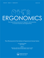 Cover image for Ergonomics, Volume 56, Issue 12, 2013