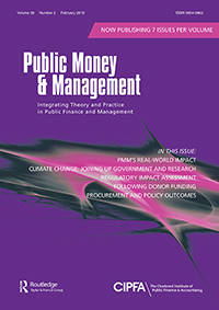 Cover image for Public Money & Management, Volume 36, Issue 2, 2016