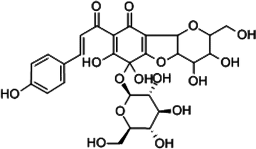 Figure 1.  Structure of carthamin yellow (A)