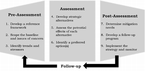 Figure 1 SEA methodological framework introduced by Noble and Harriman-Gunn (Citation2009).