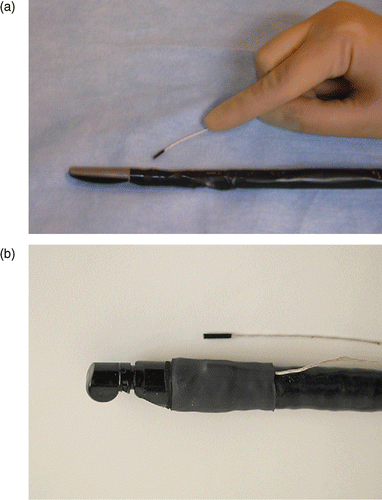 Figure 4. The sensor attached to the endoscope tip.