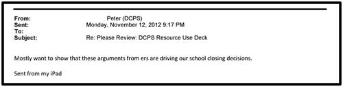 Figure 7. Email from the DCPS chief of data and strategy reiterating the use of the studies.