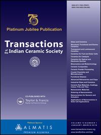 Cover image for Transactions of the Indian Ceramic Society, Volume 76, Issue 3, 2017