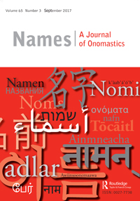 Cover image for Names, Volume 65, Issue 3, 2017