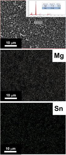 Figure 3. Energy dispersive X-Ray spectrum and elemental mapping of sample DS3.